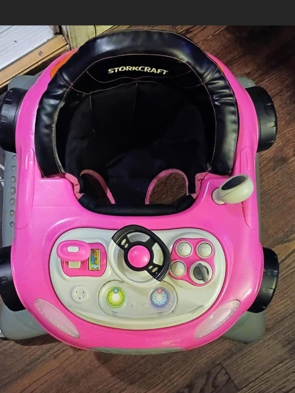 Storkcraft Pink Push Walker with Activity Steering Panel